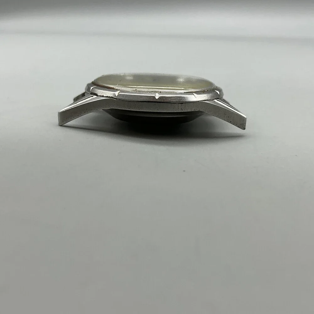Vintage Bulova 23 Jewels Mens Watch 34mm Silver Tone Automatic 609172 For Parts
